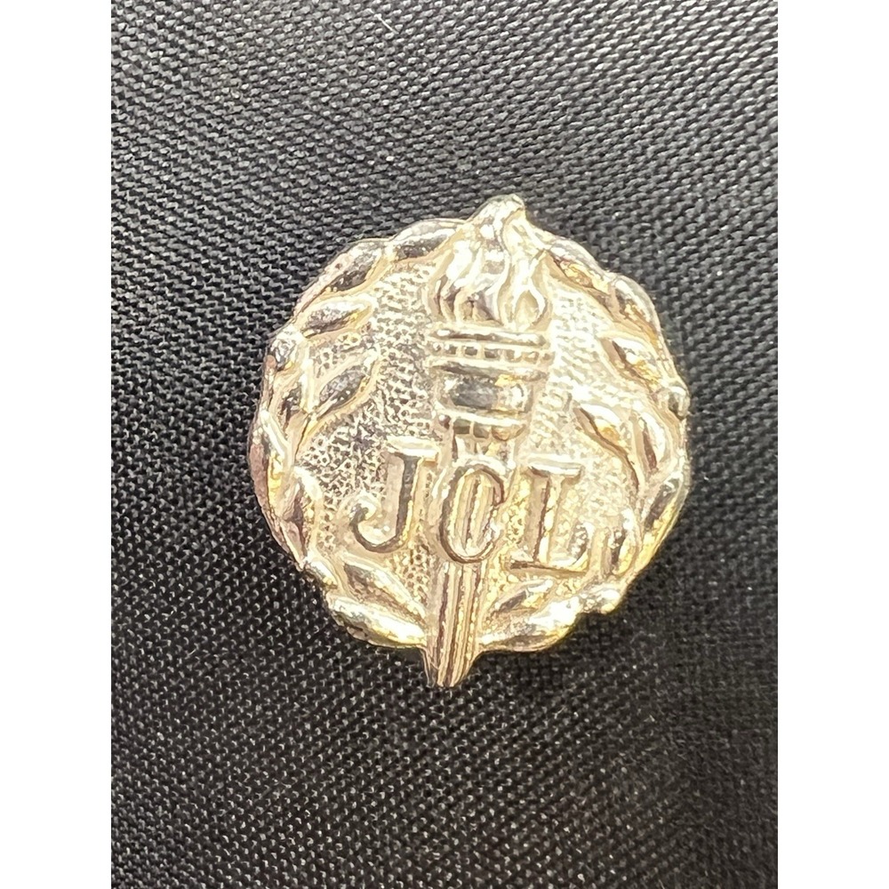 Silver Pin Junior Classical League JCL Torch Lapel  Rare Vintage  1" Sterling